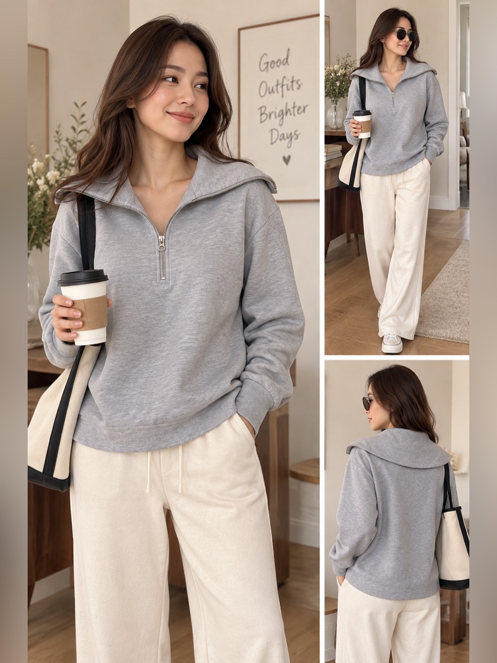 Varley Larson Half-Zip DoubleSoft Sweatshirt – Size S